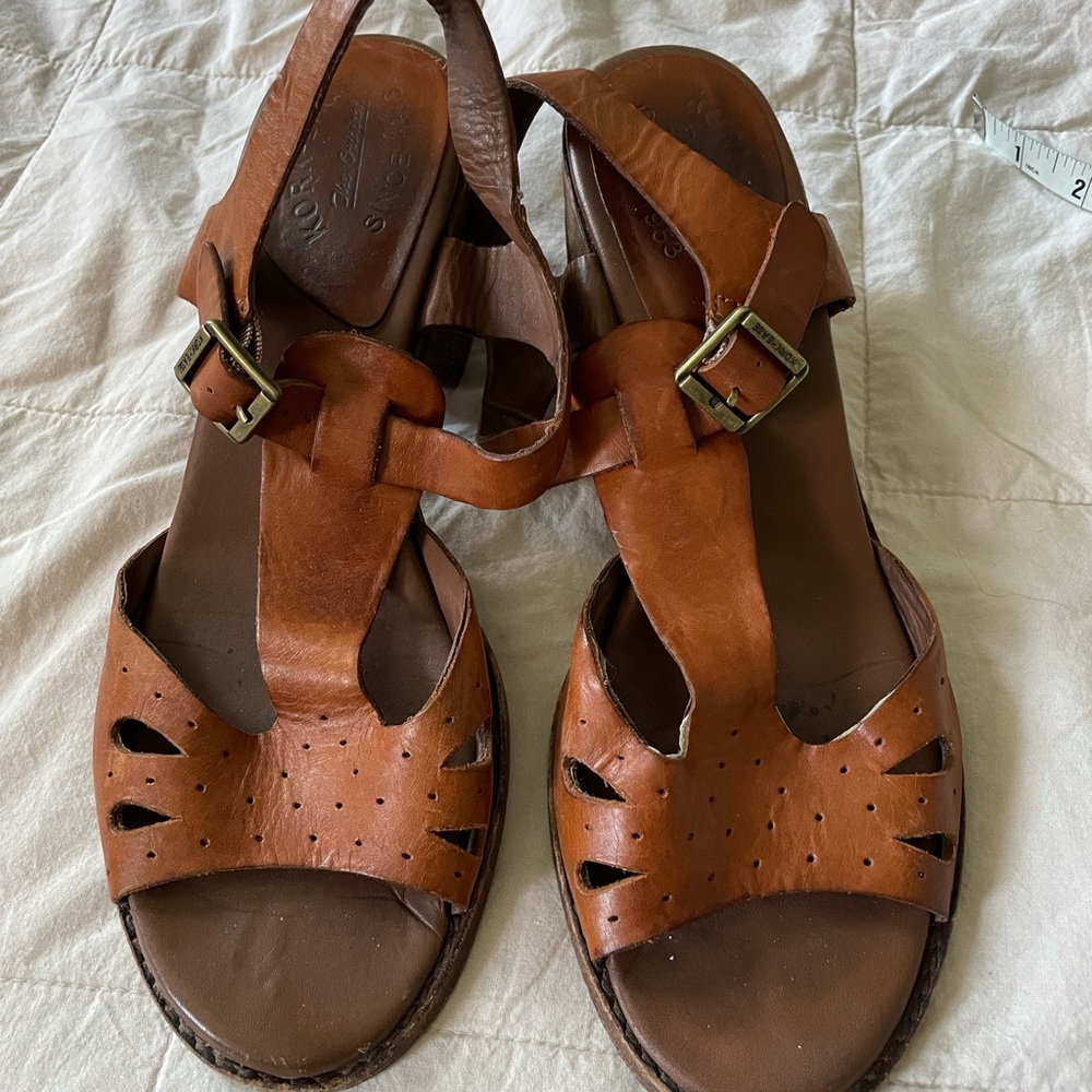 Kork-Ease Tan Leather T-Strap Sandal